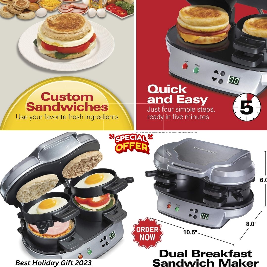 Dual Breakfast Sandwich Maker - Best Kitchen Holiday Gifts 2023