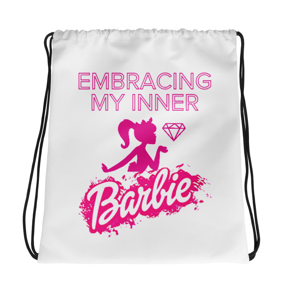 Embracing My Barb Drawstring bag